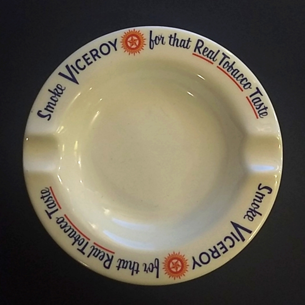 Viceroy 1956 logo ashtray mid century charm
